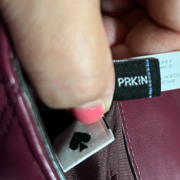 NWOT Kate Spade Burgundy medium Quilted Shoulder Bag - Picture 12 of 13